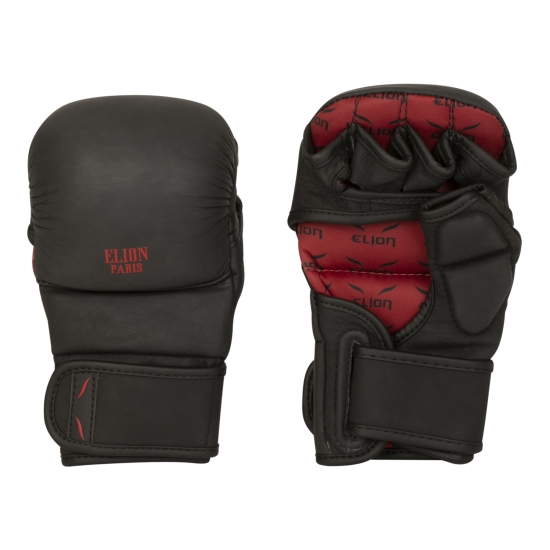 MMA gloves ELION Sparring - Mat-Black  CUIR